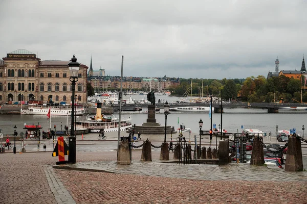 Svezia Stoccolma Case Strade Stoccolma Paesaggio Urbano Autunno Settembre 2018 — Foto Stock