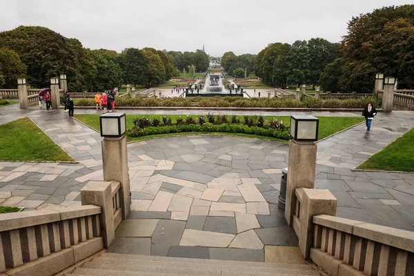 Noruega Oslo Vigeland Sculpture Park Parte Grande Parque Frogner Setembro — Fotografia de Stock