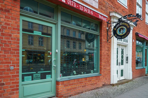 Almanya. Potsdam. Potsdam evleri ve sokakları. Cityscape. 18 Şubat 2018