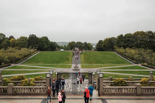 Noruega Oslo Vigeland Sculpture Park Parte Gran Parque Frogner Septiembre —  Fotos de Stock