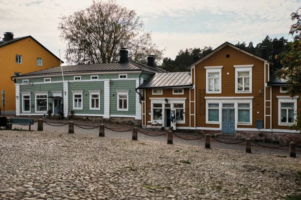 Finlândia Porvoo Casas Ruas Porvoo Cidade Paisagem Outono Setembro 2018 — Fotografia de Stock