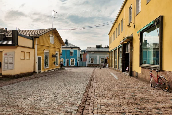 Finnland Porwoo Häuser Und Straßen Von Porvoo Städtische Herbstlandschaft September — Stockfoto
