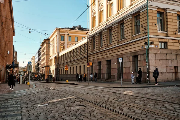 Фінляндія Гельсінкі Будинки Вулиці Гельсінкі Міський Осінній Пейзаж Вересня 2018 — стокове фото
