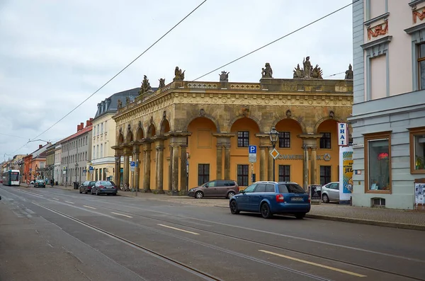 Německo Potsdam Domy Ulice Potimi Panorama Února 2018 — Stock fotografie