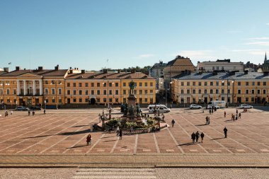 Finlandiya. Helsinki. Helsinki 'deki Senato Meydanı. 16 Eylül 2018