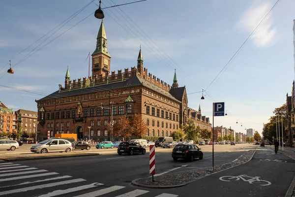 Denmark Copenhagen Houses Streets Copenhagen City Autumn Landscape September 2018 — Stock Photo, Image