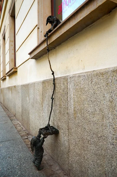弗罗茨瓦夫弗罗茨瓦夫的侏儒铜像 2018 — 图库照片