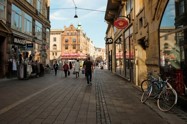 Данія Копенгаген Будинки Вулиці Копенгагена Осінній Пейзаж Міста Вересня 2018 — стокове фото