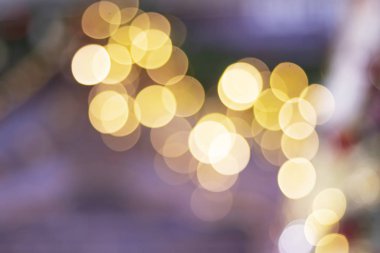 Işıklar mavi arkaplanda. Noel