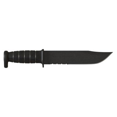Military combat knife on a white background. Isolate.