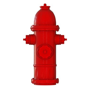 Red fire hydrant on a white background. Isolate. clipart