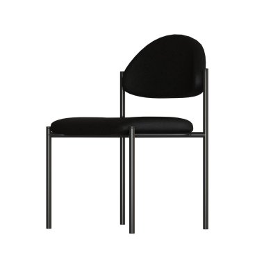 The office chair is black on a white background. Isolate.