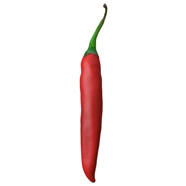 Red chilli pepper on a white background. Isolate. — Stock Photo, Image