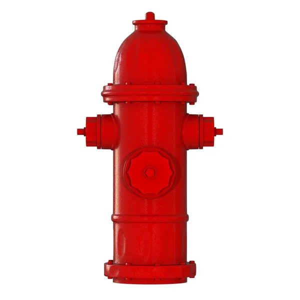 Roter Feuerhydrant auf weißem Hintergrund. isolieren. — Stockfoto