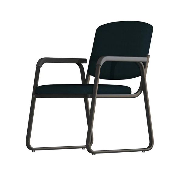 The office chair is black on a white background. Isolate. — 图库照片