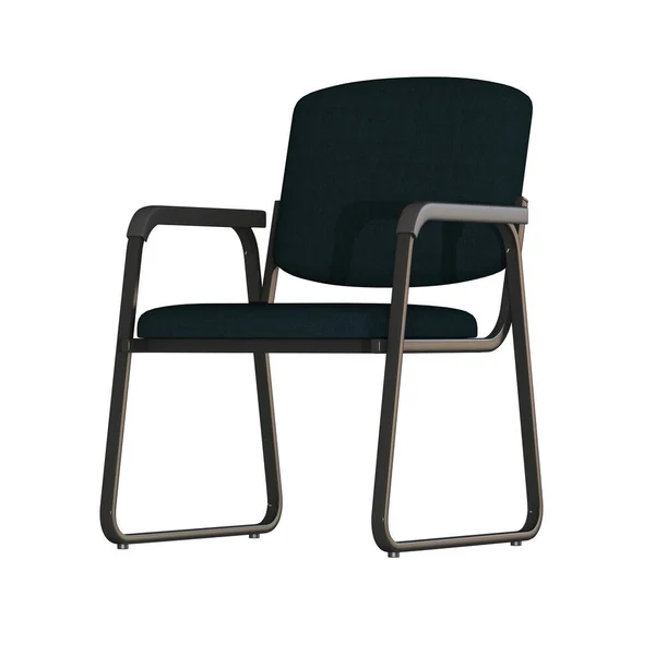 The office chair is black on a white background. Isolate. — 图库照片