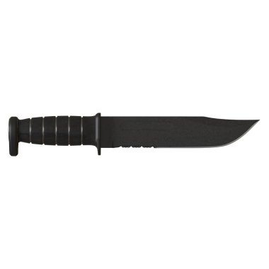 Military combat knife on a white background. Isolate.