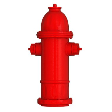 Red fire hydrant on a white background. Isolate.