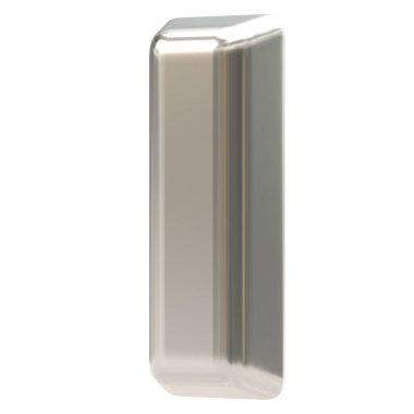 A bar of silver on a white background. Isolate.