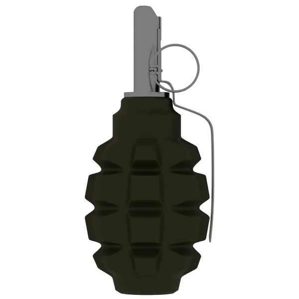 Grenade on a white background. Isolate. 3D rendering of excellent quality in high resolution. It can be enlarged and used as a background or texture — 图库照片