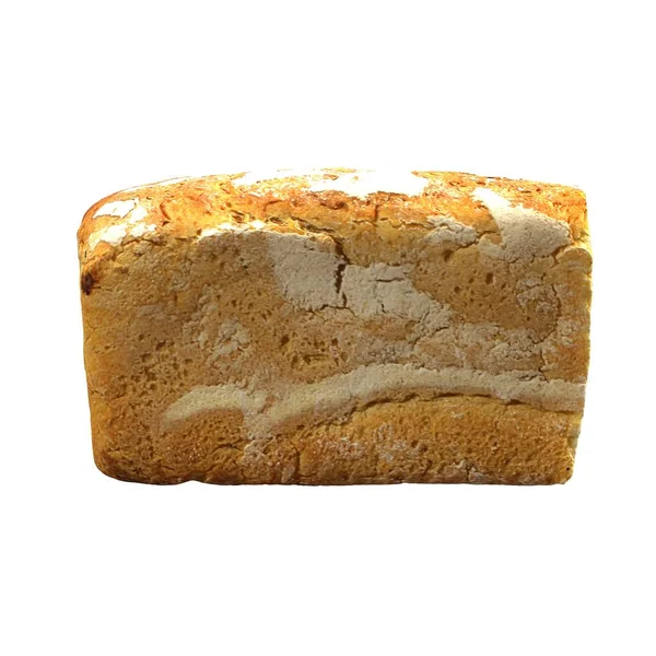 A loaf of white bread on a white background. Isolate. — Stock Photo, Image