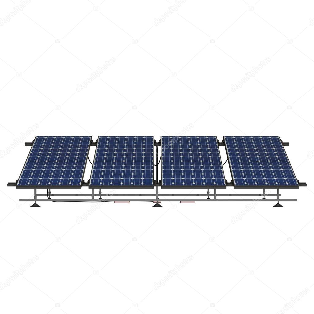 Solar panels on a white background. Isolate.