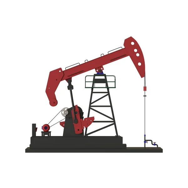 Oil production plant on a white background. Isolate. — 스톡 사진