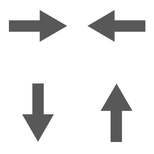 Icône flèche sertie dans un style simple à la mode isolé sur blanc — Image vectorielle