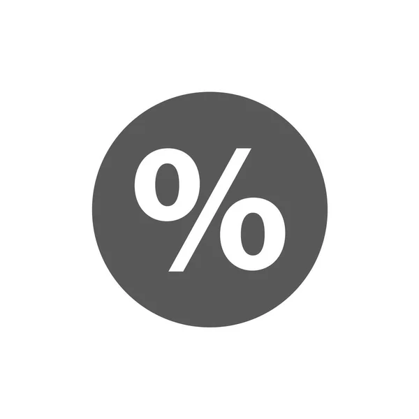 Ícone de vetor de sinal percentual simples — Vetor de Stock