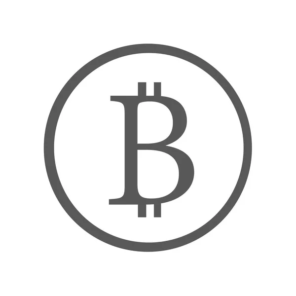 Wektor ikona znak Bitcoin proste — Wektor stockowy