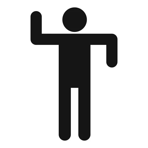 Stick figure stickman icône pictogramme vecteur simple — Image vectorielle