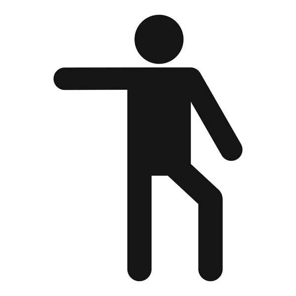 Stick figure stickman ikona piktogram proste wektor — Wektor stockowy