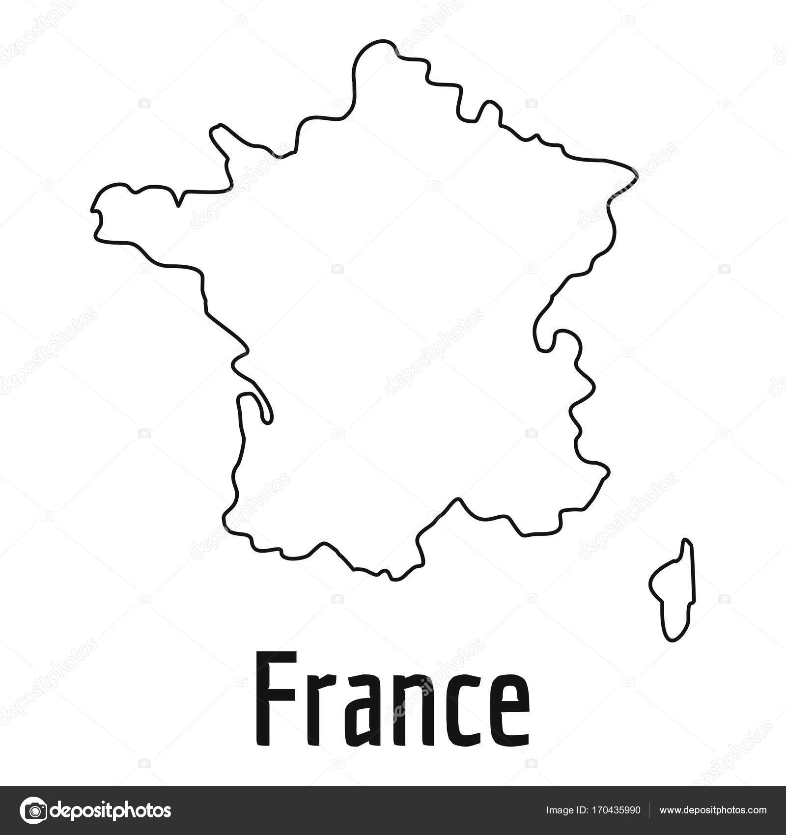 Book195 フランス 地図 イラスト 簡単