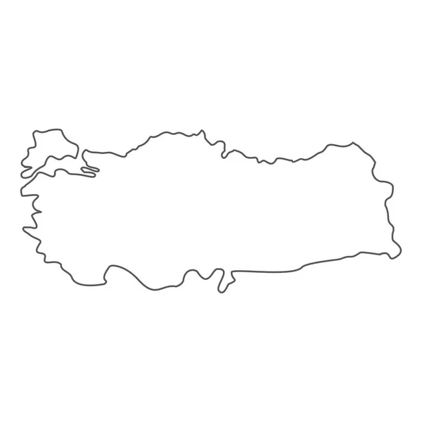Türkiye'de harita simge vektör hat — Stok Vektör