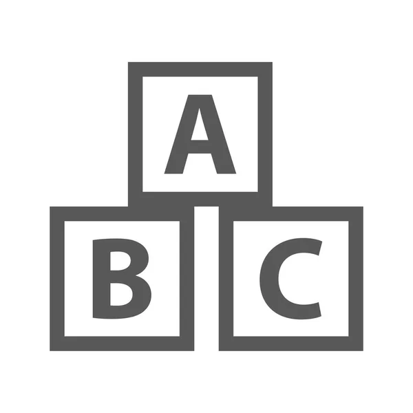 Образование ABC блокирует иконку вектора просто — стоковый вектор