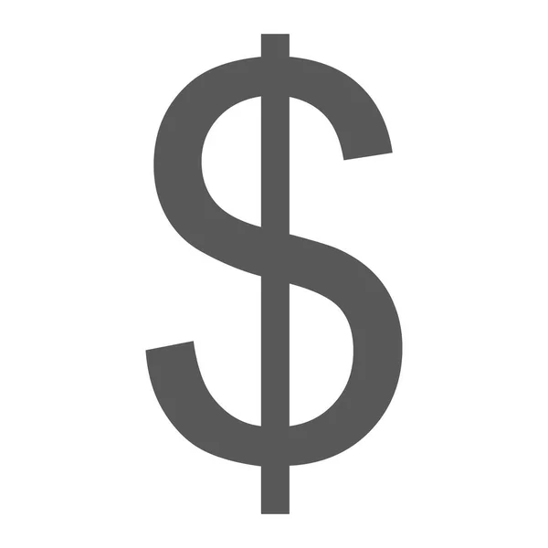Dollarn ikonen vektor enkel — Stock vektor