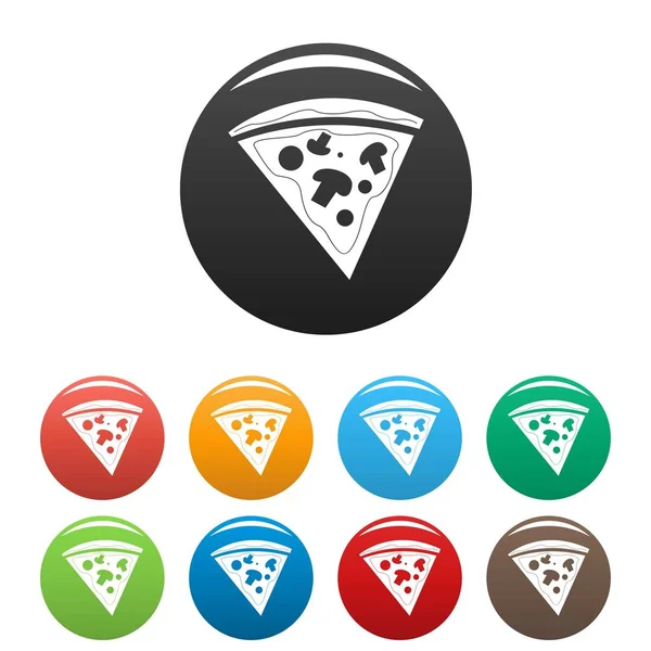Wektor zestaw ikon Pizza — Wektor stockowy