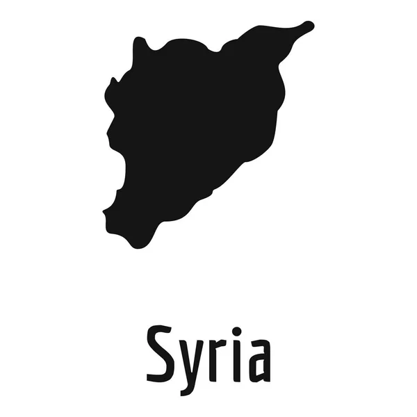 Syria map in black vector simple — Stock Vector