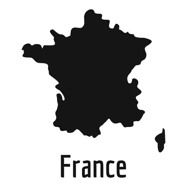 Carte de France en vecteur noir simple — Image vectorielle