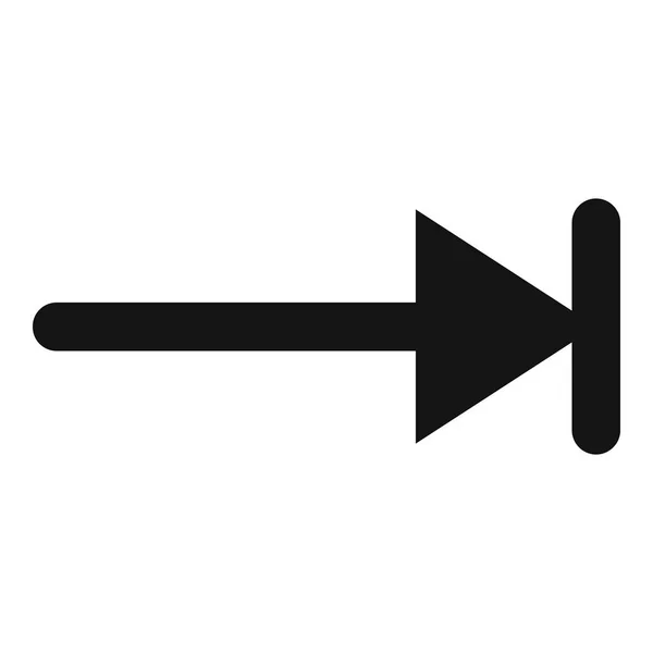 Icono de flecha en vector negro simple — Archivo Imágenes Vectoriales