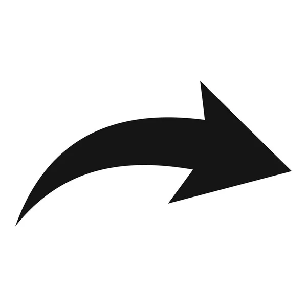 Icono de flecha en vector negro simple — Vector de stock