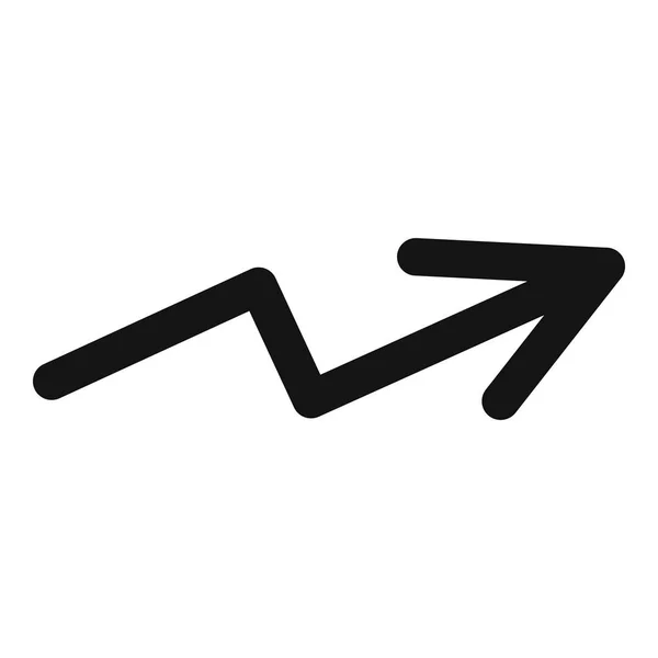 Pfeil-Symbol im schwarzen Vektor einfach — Stockvektor