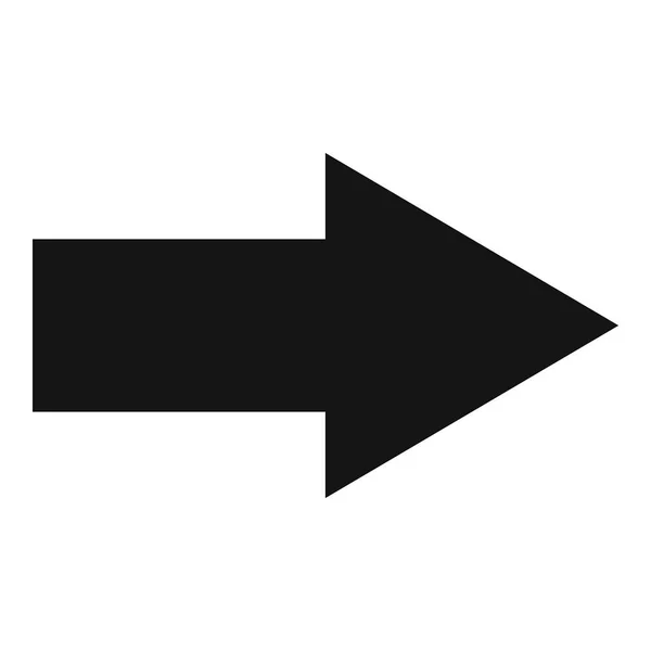 Icône flèche en vecteur noir simple — Image vectorielle