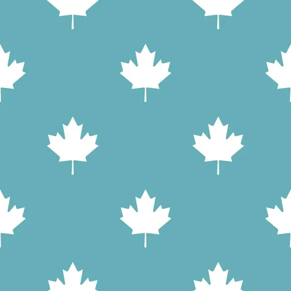 Canada maple leaf pattern seamless blue — Stock Vector