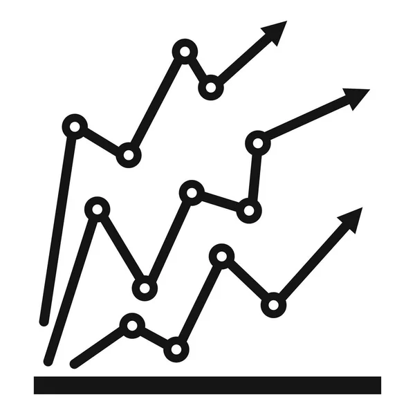 Gráfico icono vector simple — Vector de stock