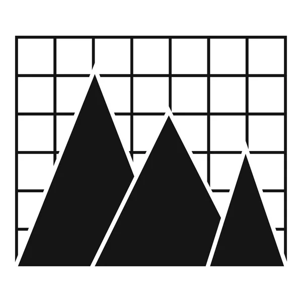 Business diagram ikonen vektor enkel — Stock vektor