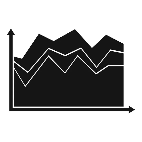 Business graph icon vector simple — Stock Vector