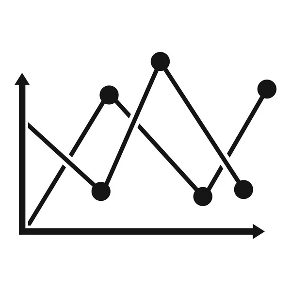 Línea diagrama icono vector simple — Vector de stock
