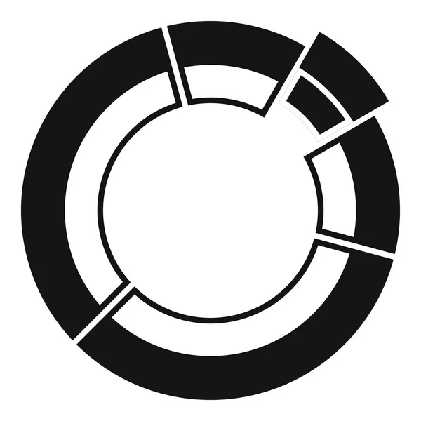 Cirkel grafiek pictogram vector eenvoudige — Stockvector