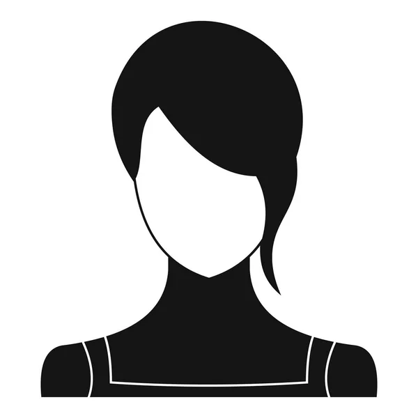 Fille avatar icône vecteur simple — Image vectorielle